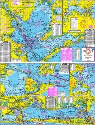 Hook-N-Line Fishing Map Accessories Unknown Galveston Bay East & West - Boat 