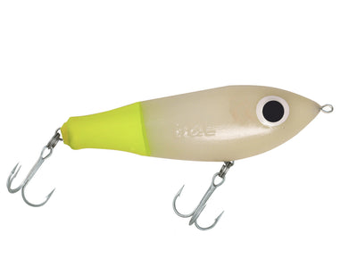 Paul Brown's Fat Boy Suspending Twitchbait Lure Mirrolure Glow Chartreuse Tail 