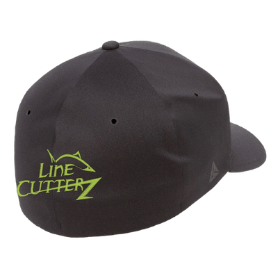 Flexfit Black Delta Hat with LC Pro Fish Logo Hats Line Cutterz 