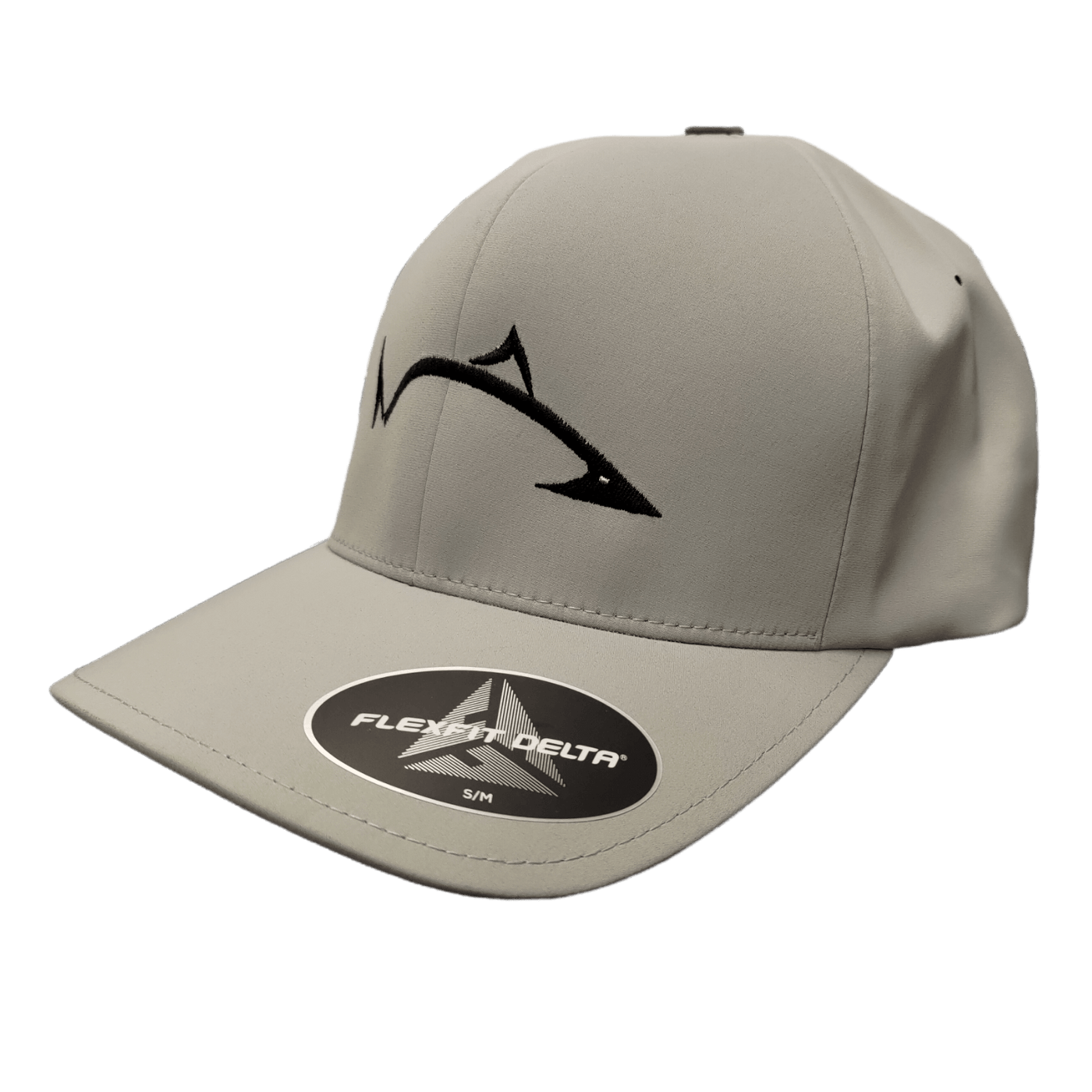 Flexfit Grey Delta Hat with LC Pro Fish Logo Hats Line Cutterz 