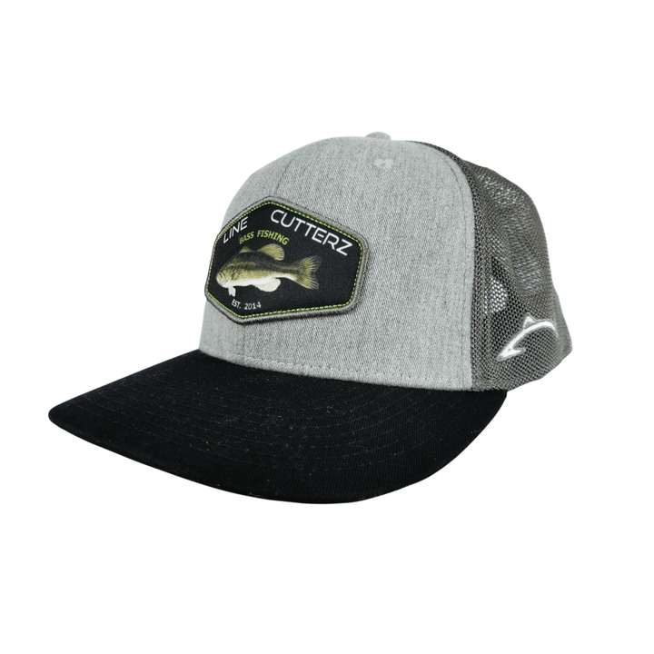 *NEW* Line Cutterz Gray Bass Patch Snapback Hats Line Cutterz 