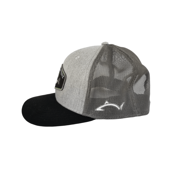 *NEW* Line Cutterz Gray Bass Patch Snapback Hats Line Cutterz 