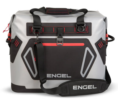 Engel® HD30 Heavy-Duty Soft Sided Cooler Bag Coolers Engel Coolers Light Gray/Red 