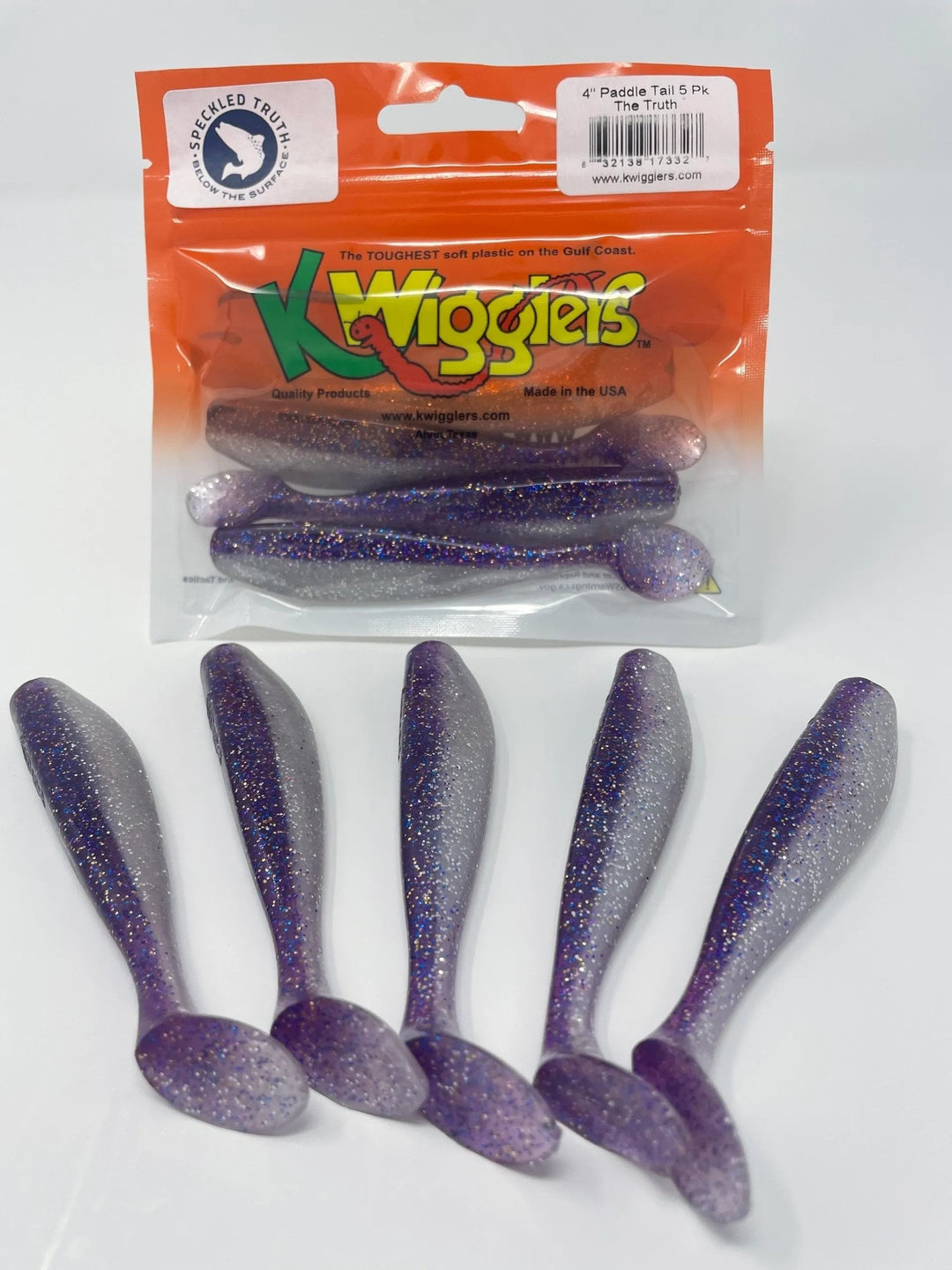 KWigglers 4in Paddle Tail 5pk Lure KWigglers The Truth 