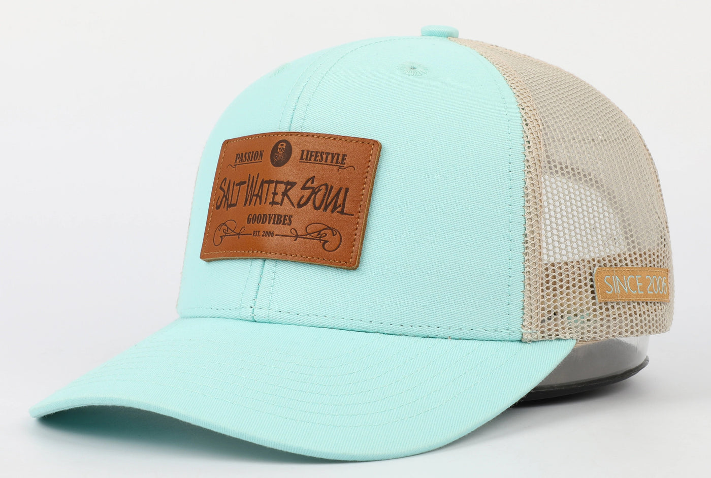 Saltwater Soul - Leather Patch Snapback Hats Saltwater Soul 