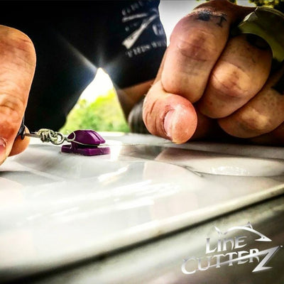 NEW RELEASE! - 5 PACK! Line Cutterz Flat Mount Fishing Line Cutter - Purple Cutter Ring Line Cutterz 