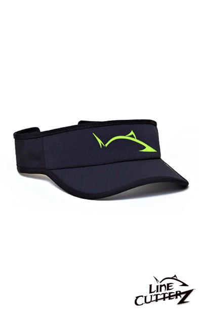 **NEW** Line Cutterz Pro Fish Logo - Black Visor Hats Line Cutterz 