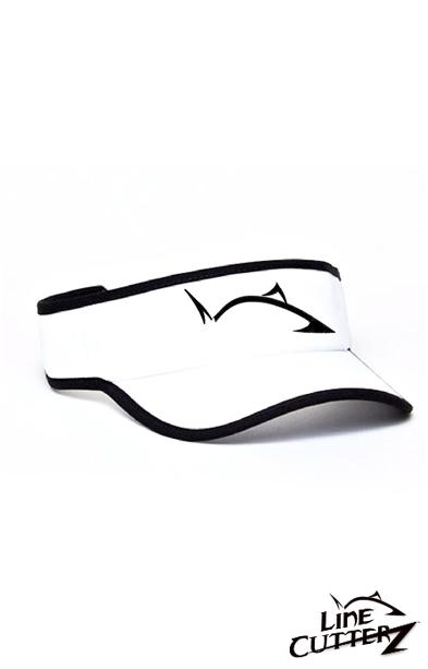 **NEW** Line Cutterz Pro Fish Logo - White Visor Hats Line Cutterz 