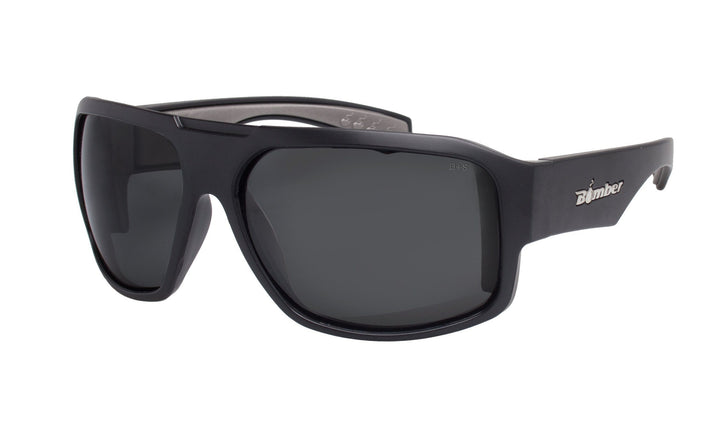 Bomber Floating Safety Eyewear Bomber Mega Bomb Matte Black Frame Smoke Safety Lens