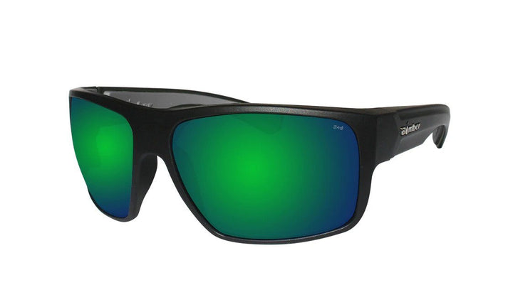Bomber Floating Safety Eyewear Accessories Bomber Mana Bomb Matte Black Frame Green Mirror Safety Lens