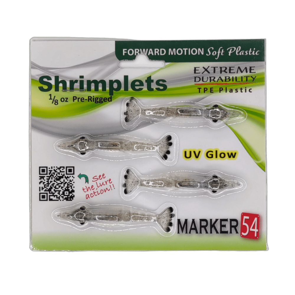 Shrimplets - 2.5" 4pk Lure Marker 54 Natural Brown 