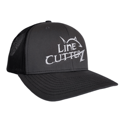 Line Cutterz Meshback Trucker Snapback Hats Line Cutterz Charcoal/Black 