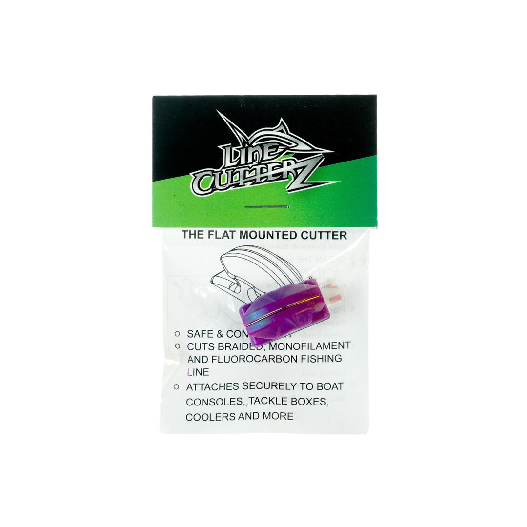 NEW RELEASE! - Line Cutterz Flat Mount Fishing Line Cutter - Purple Flat Mount Line Cutterz 
