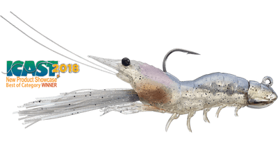 LIVETARGET - Fleeing Shrimp Lure LIVETARGET 2-3/4in 1/4oz White Shrimp