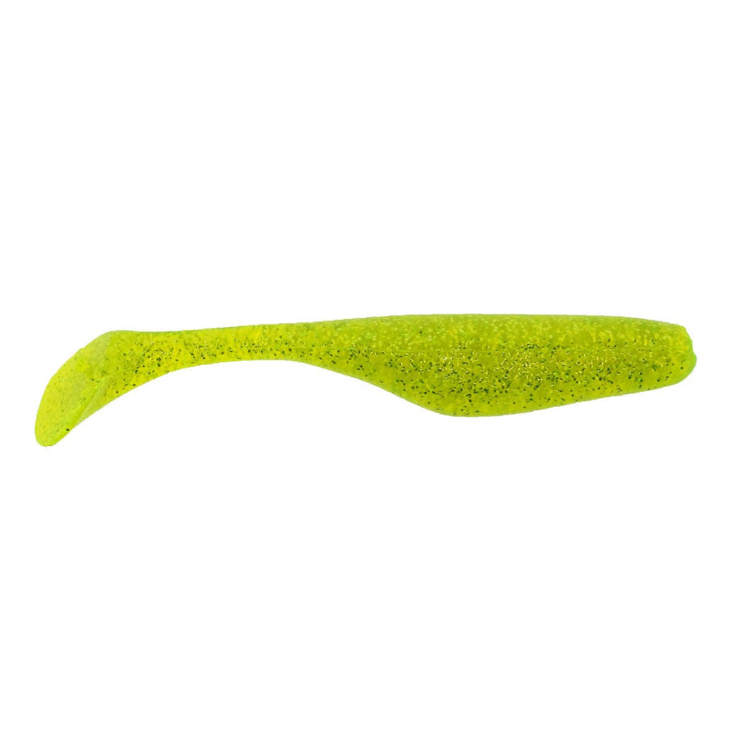 Sea Shad - 4″ Lure Bass Assassin Lures Chartreuse/Silver Glitter 