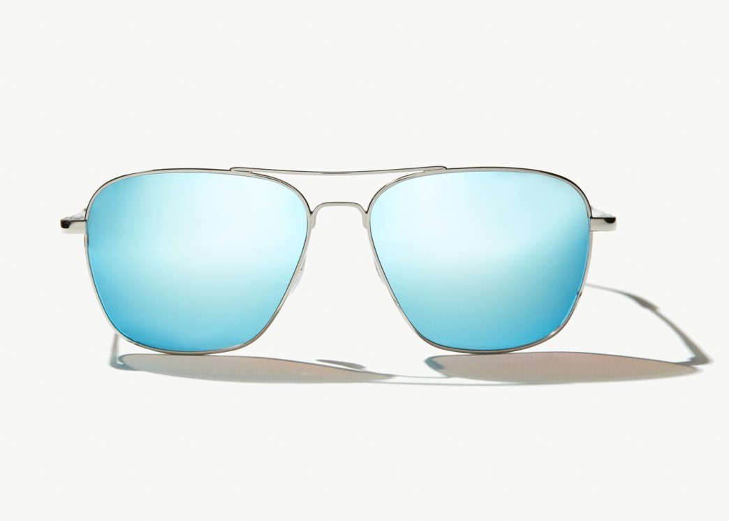 Bajio Sunglasses - Polycarbonate Lenses Apparel Bajio Sunglasses Snipes Silver Gloss Trevally Blue