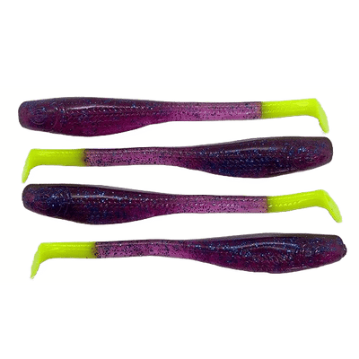 Down South Lures Lure Down South Lures Super Model (5") Plum Chartreuse 
