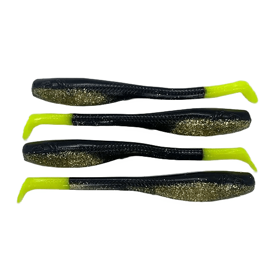 Down South Lures Super Model Plum Chartreuse