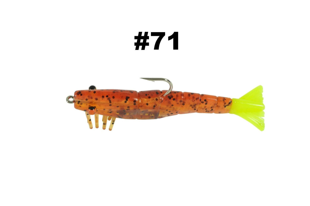 H&H TKO Shrimp Lure H&H Lure Company 1/4oz Pumpkin Pepper/Chart Tail 