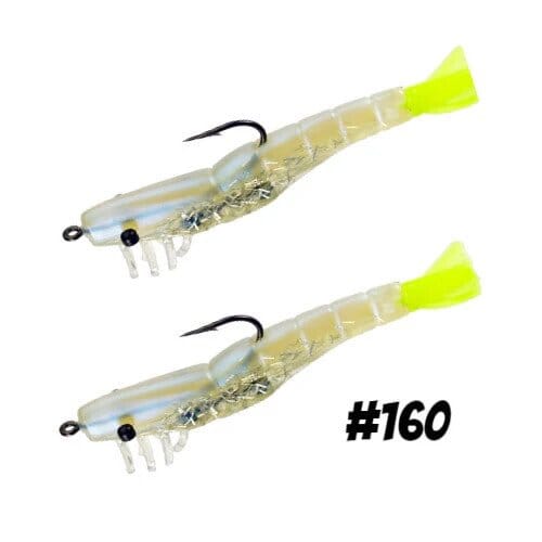H&H TKO Shrimp Double Rig Lure H&H Lure Company 1/4oz Blue Moon / Chartreuse Tail 