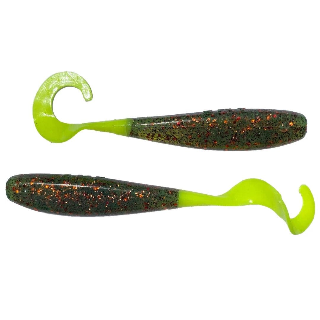 A.M. Fishing - Garlic Infused Soft Plastics Lure A.M. Fishing 4in - 8pk U.V. Rootbeer 