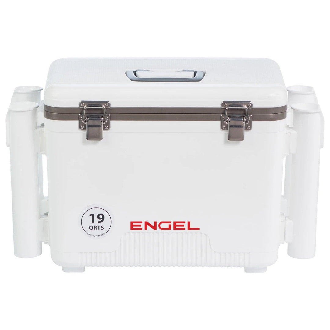 Engel® 19 Quart Drybox/Cooler with Rod Holders – Line Cutterz Engel® 19 Quart Drybox/Cooler with Rod Holders – Line Cutterz