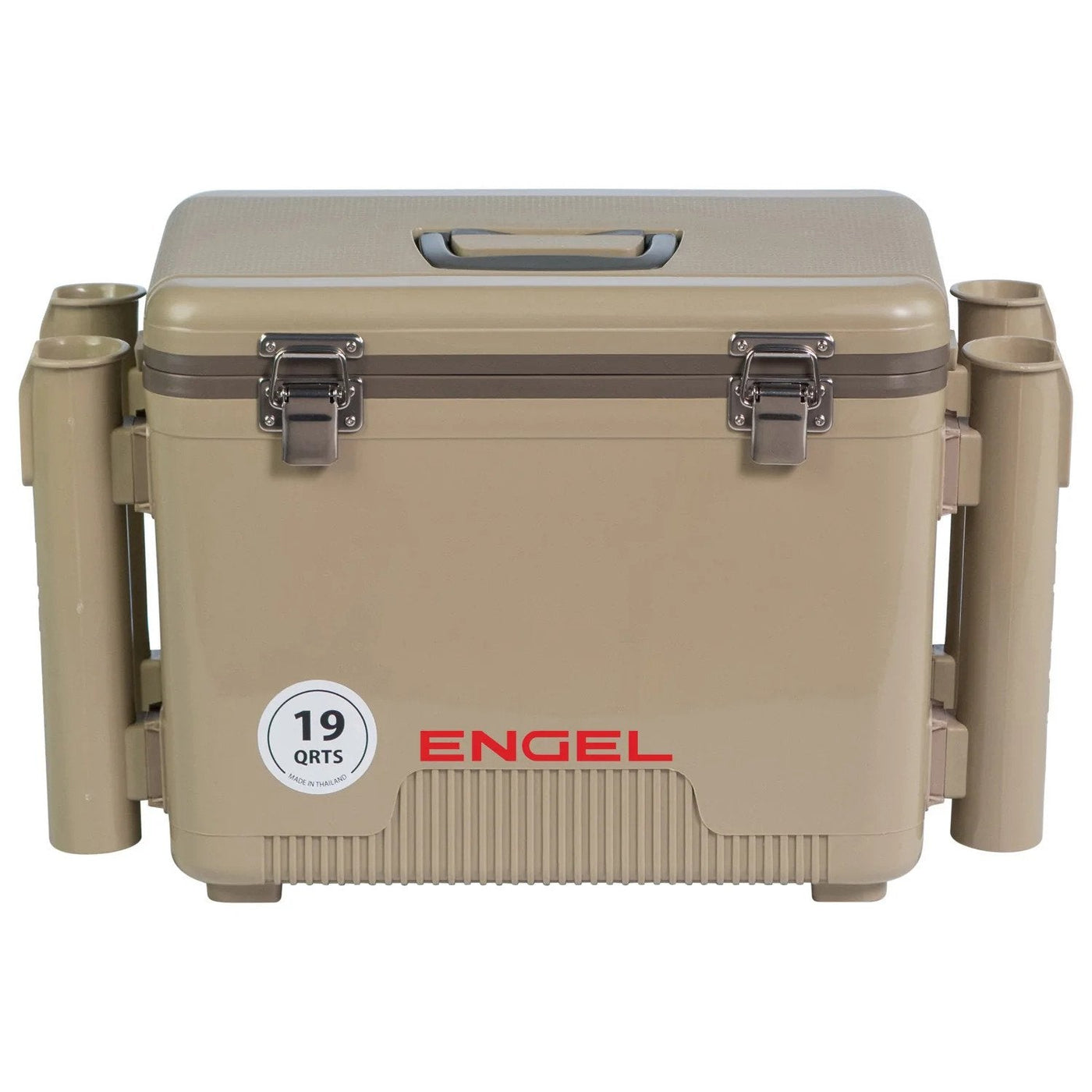 Engel® 19 Quart Drybox/Cooler with Rod Holders Coolers Engel Coolers Tan 