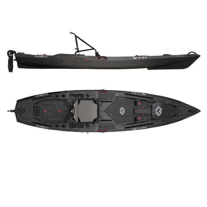 Vibe Kayak Kayak Vibe Kayaks LLC Shearwater 125 - Black Trim - Raven (Black) 