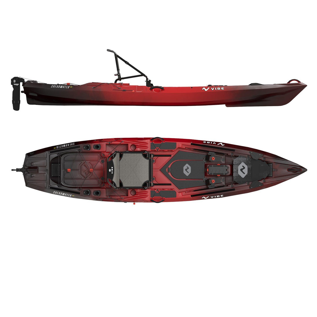 Vibe Kayak Kayak Vibe Kayaks LLC Shearwater 125 - Black Trim - Tsunami Red 