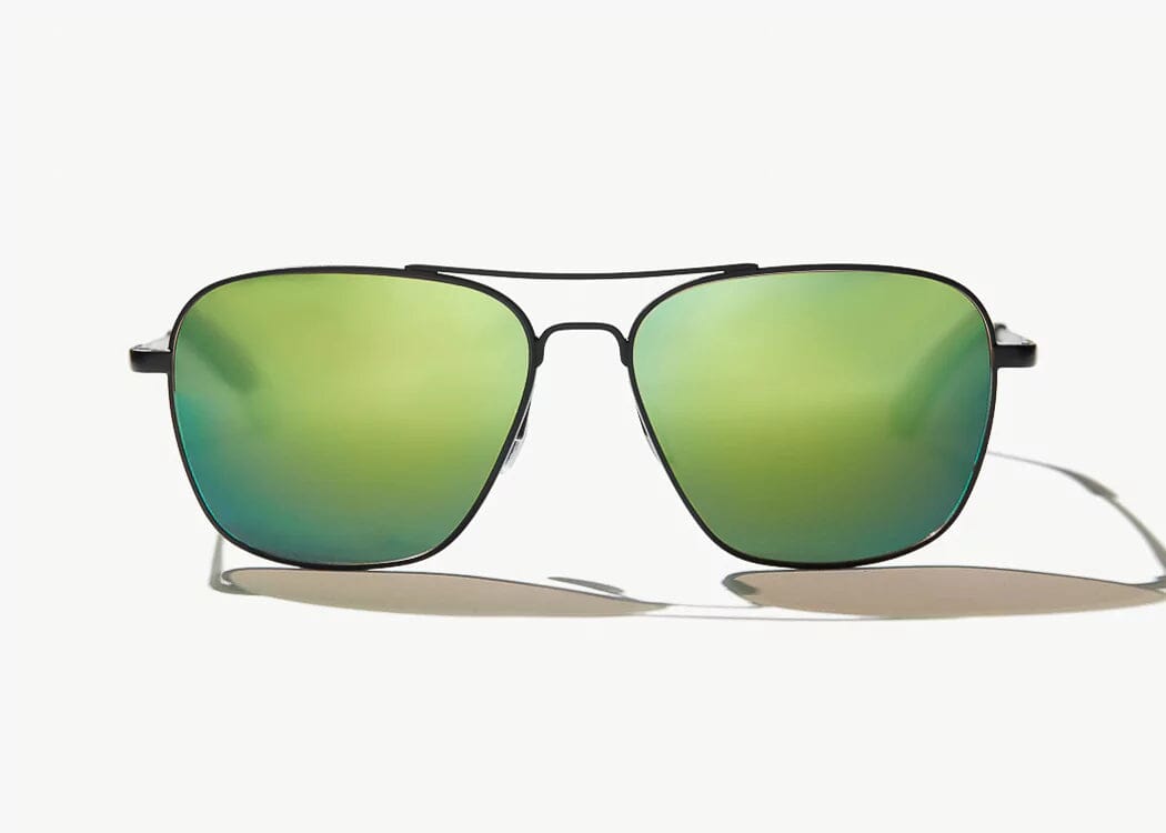Bajio Sunglasses - Glass Lenses Apparel Bajio Sunglasses Snipes Black Matte Green Mirror