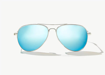Bajio Sunglasses - Glass Lenses Apparel Bajio Sunglasses Soldado Silver Gloss Blue Mirror