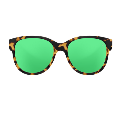 Redtail Republic Sunglasses Accessories Redtail Republic Boujee Bay Tortoise Green Mirror