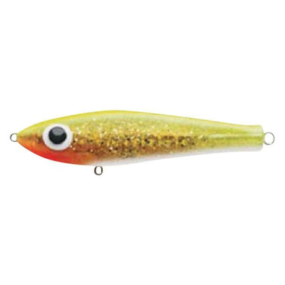 Paul Brown's Original Suspending Twitchbait Lure Mirrolure Chartreuse Gold White Belly 