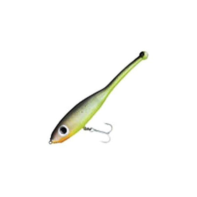 Paul Brown's Devil Suspending Twitchbait Lure Mirrolure Black Back/ Pearl/ Chartreuse Belly 