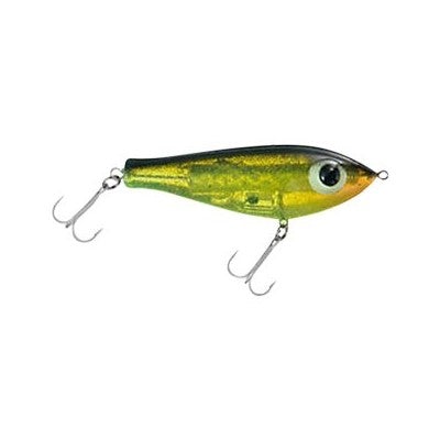 Paul Brown's Fat Boy Suspending Twitchbait Lure Mirrolure Chartreuse Black Back 