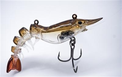 Popping Cork Shrimp 3.5in Lure Marker 54 Brown 