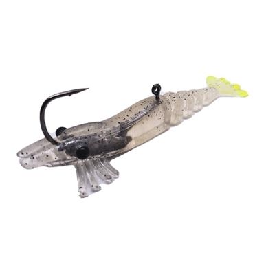 Jerk Shrimp 2pk Lure Marker 54 White w/ Chartreuse Tail 