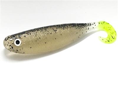 Mullet Run 8pk Lure Marker 54 Texas Black Gold - Chartreuse Tail 