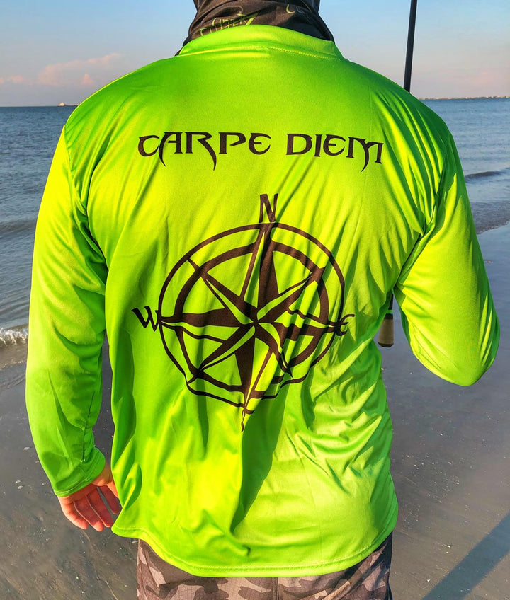 *AS SEEN ON SHARK TANK* Line Cutterz LS Carpe Diem Shirt in Green Shirts Line Cutterz 