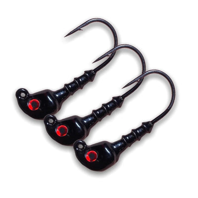 Salty Head Jig Heads - Razor Series Lure Salty Head Jigs 1/16oz Black 