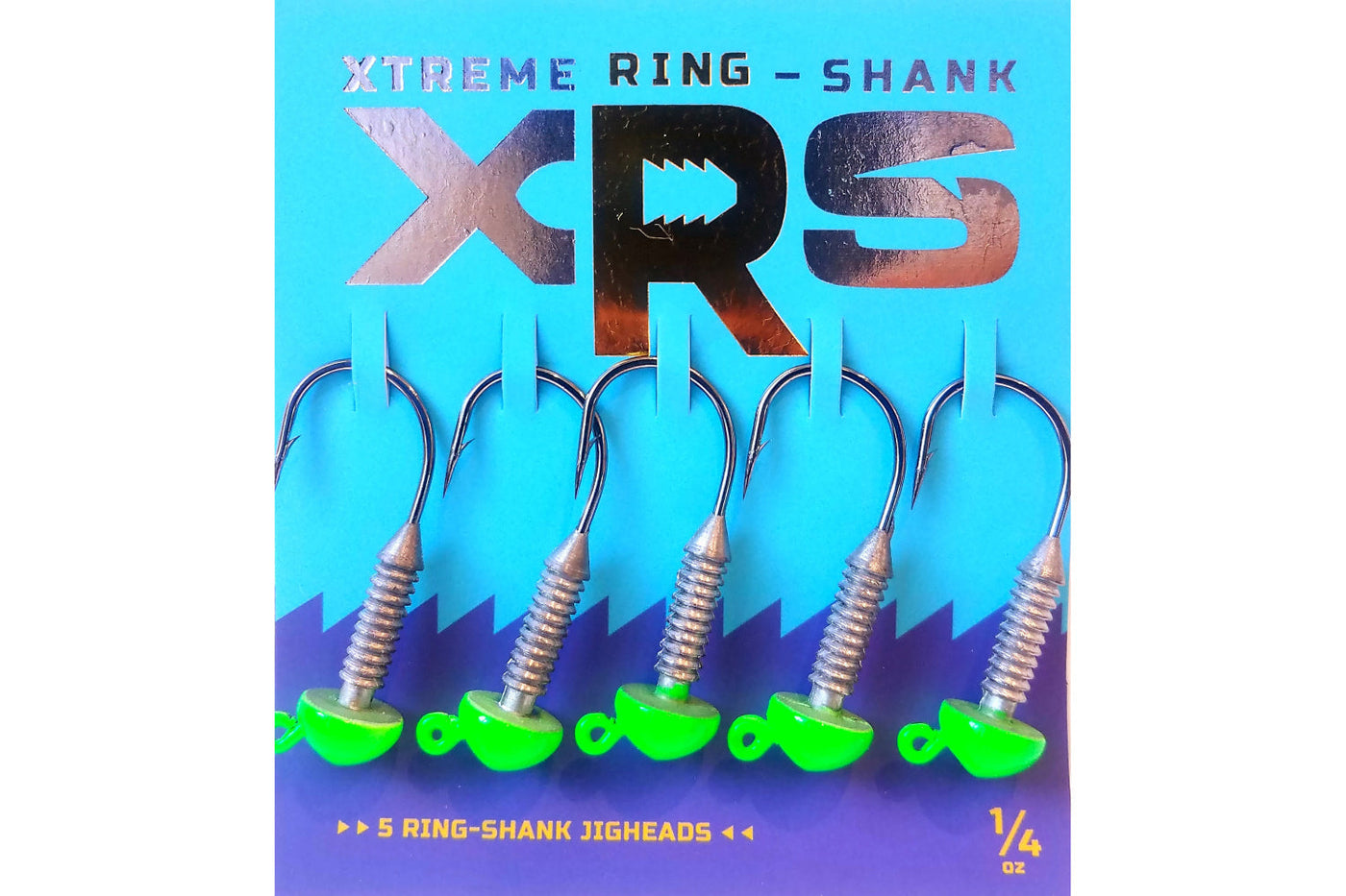 XRS Jighead 5pk Lure Smart Tackle LLC Chartreuse 1/4 oz 