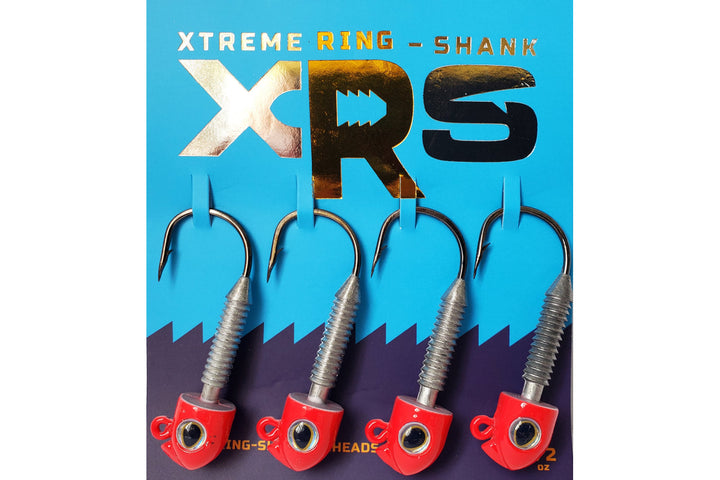 XRS Jighead w/ Eyes 4pk Tackle Smart Tackle LLC Red 1/2 oz 