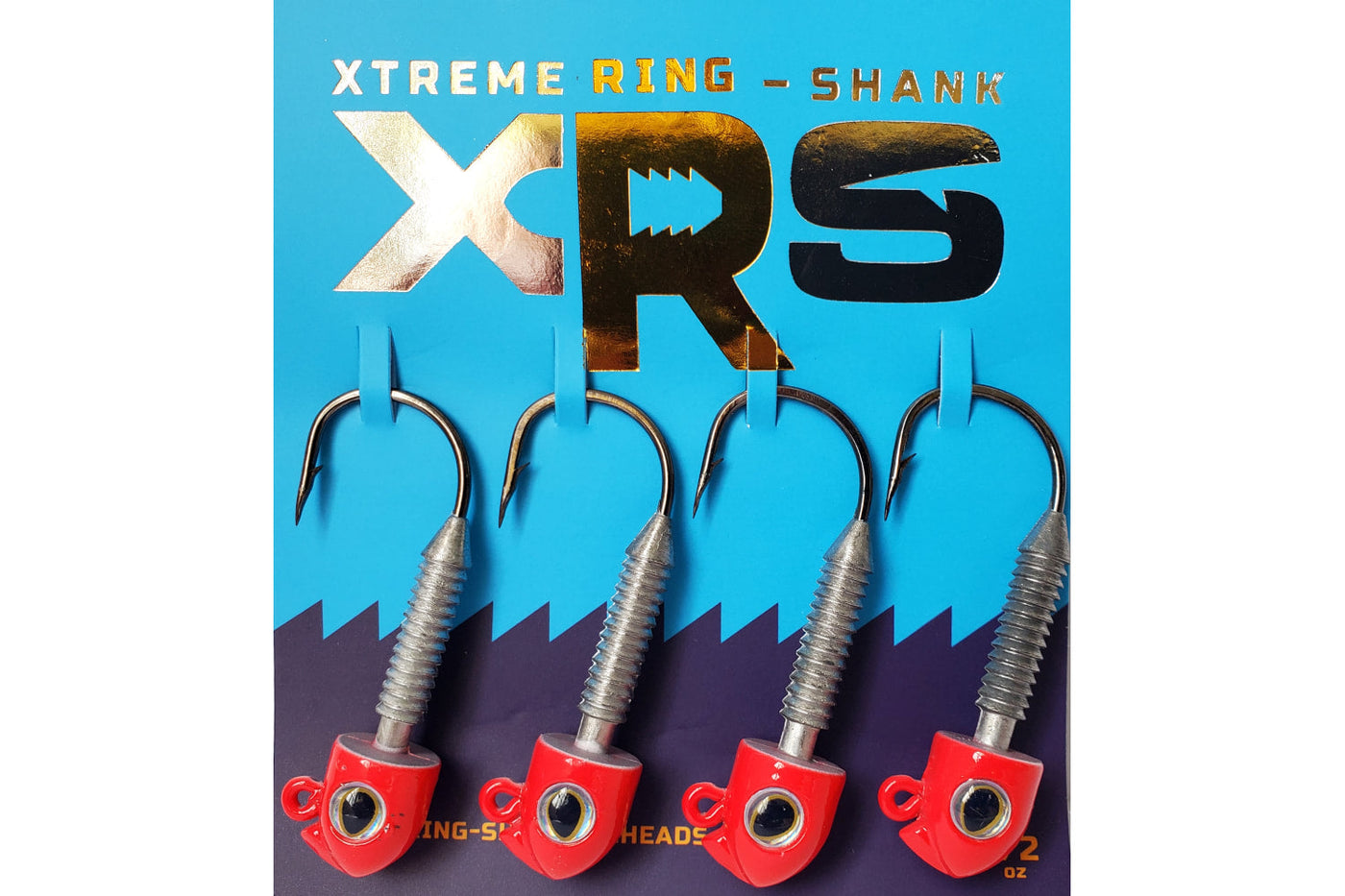 XRS Jighead w/ Eyes 4pk Tackle Smart Tackle LLC Red 1/2 oz 