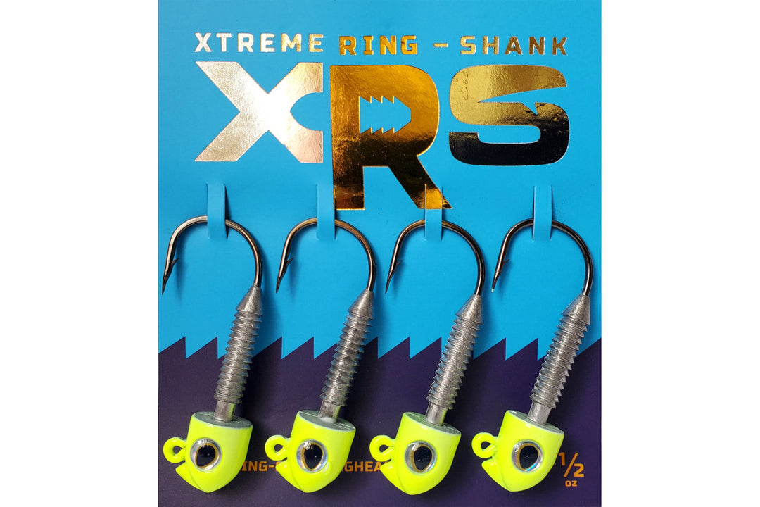 XRS Jighead w/ Eyes 4pk Tackle Smart Tackle LLC Chartreuse 1/2 oz 