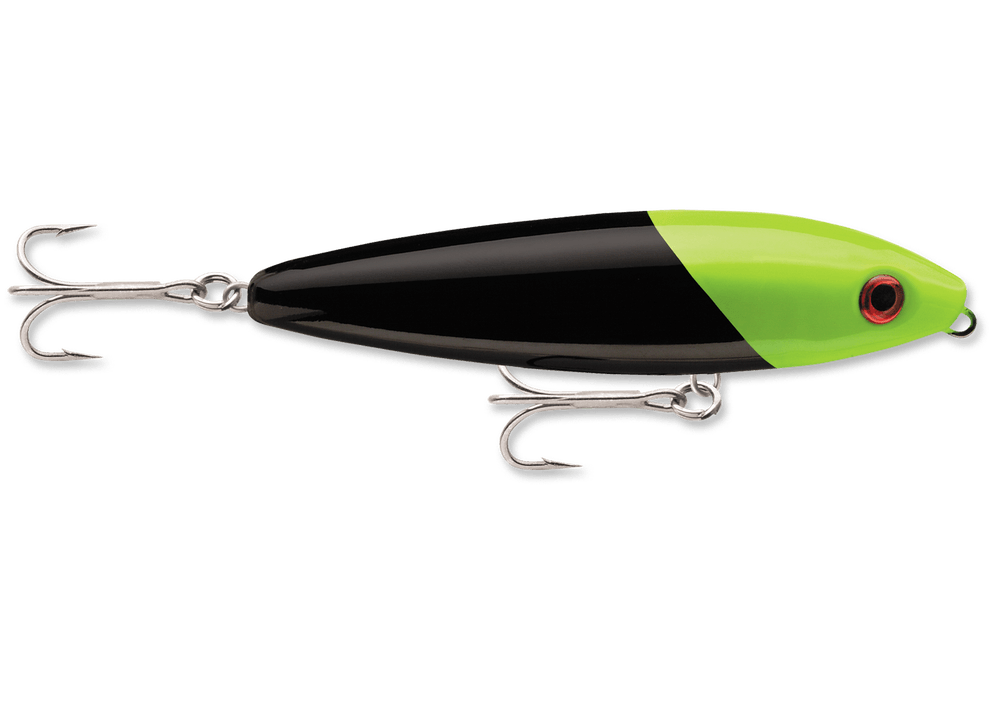 Rapala - Saltwater Skitter Walk Lure Rapala 4-3/8in 5/8oz Black Chartreuse 