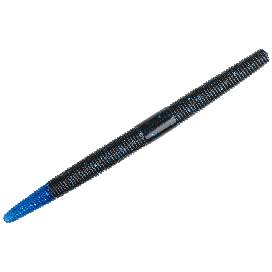 Strike King - Shim-E-Stick 5" Lure Strike King Lure Company Black / Blue with Blue Tip 