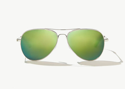 Bajio Sunglasses - Polycarbonate Lenses Apparel Bajio Sunglasses Soldado Silver Gloss Permit Green