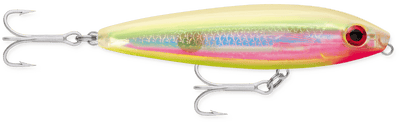 Rapala - Saltwater Skitter Walk Lure Rapala 4-3/8in 5/8oz Holographic Bone Chartreuse 