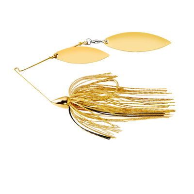 War Eagle Gold Frame Double Willow Spinnerbait Lure War Eagle Custom Lures 3/4 oz Gold Shiner 